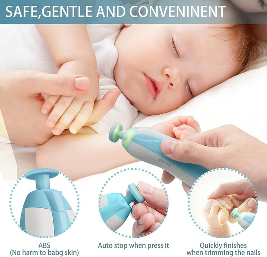 Baby Nail Clippers with Light Baby Nail File Grinder Set Safe Nail Trimmer Kit
